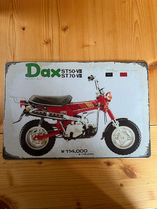 Plaque Métal Honda Dax – Déco Vintage Moto 30x20 cm