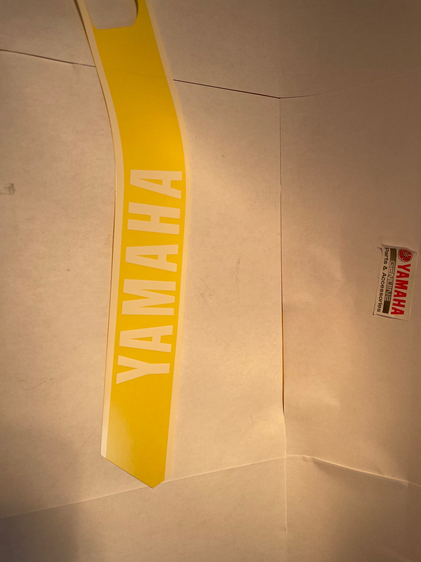 Autocollant neuf blanc yamaha d'origine 