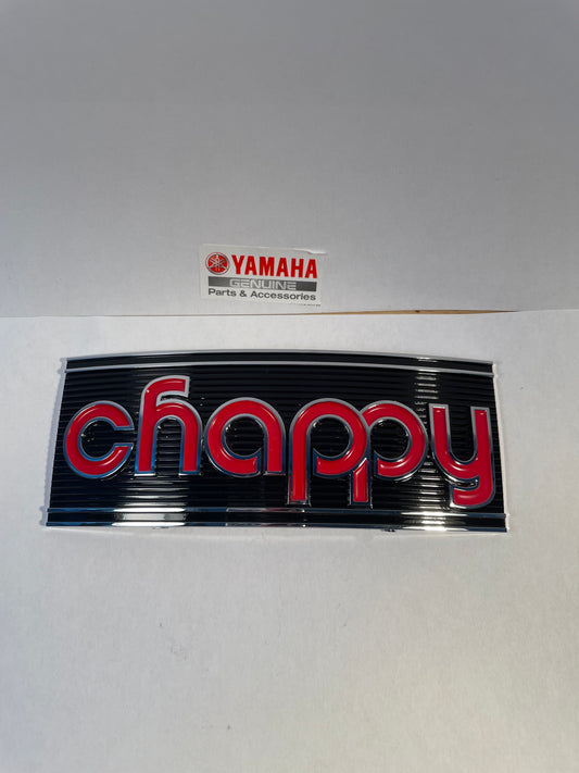 Emblème pour le pot d'échappement neuf d'origine Yamaha Chappy