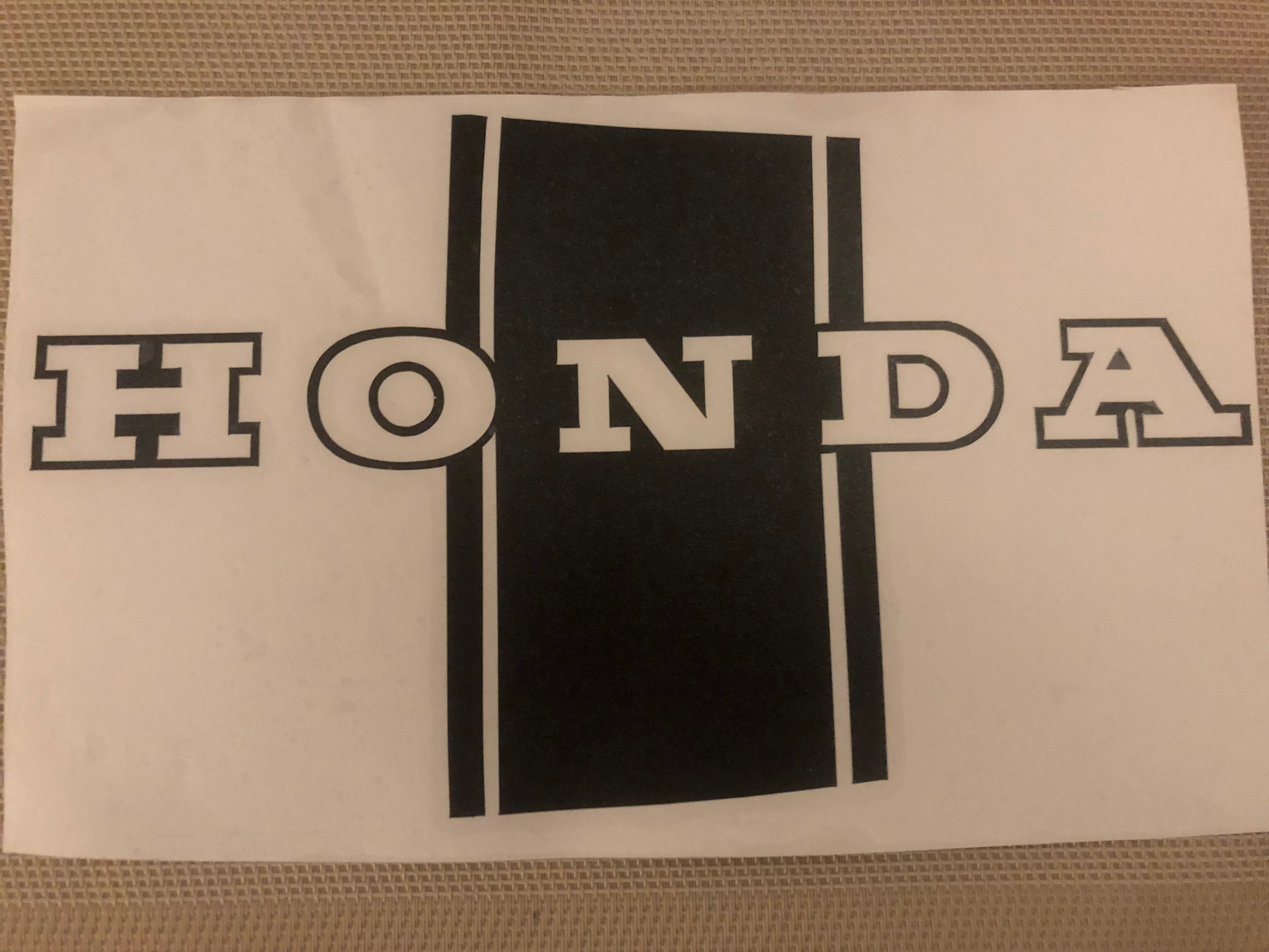 HONDA Paire Autocollants noir neuf Dax 