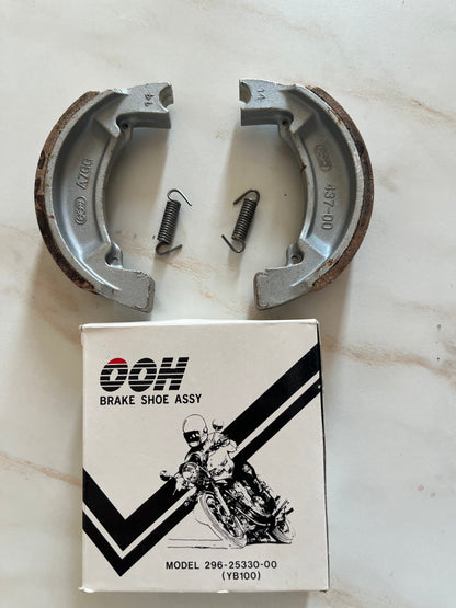 Jeu de mâchoires de frein Yamaha Chappy LB50 1F0 arrière neuves