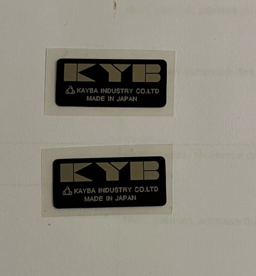 Paire d’Autocollants Amortisseurs KYB (Made in Japan) - Chappy Yamaha 