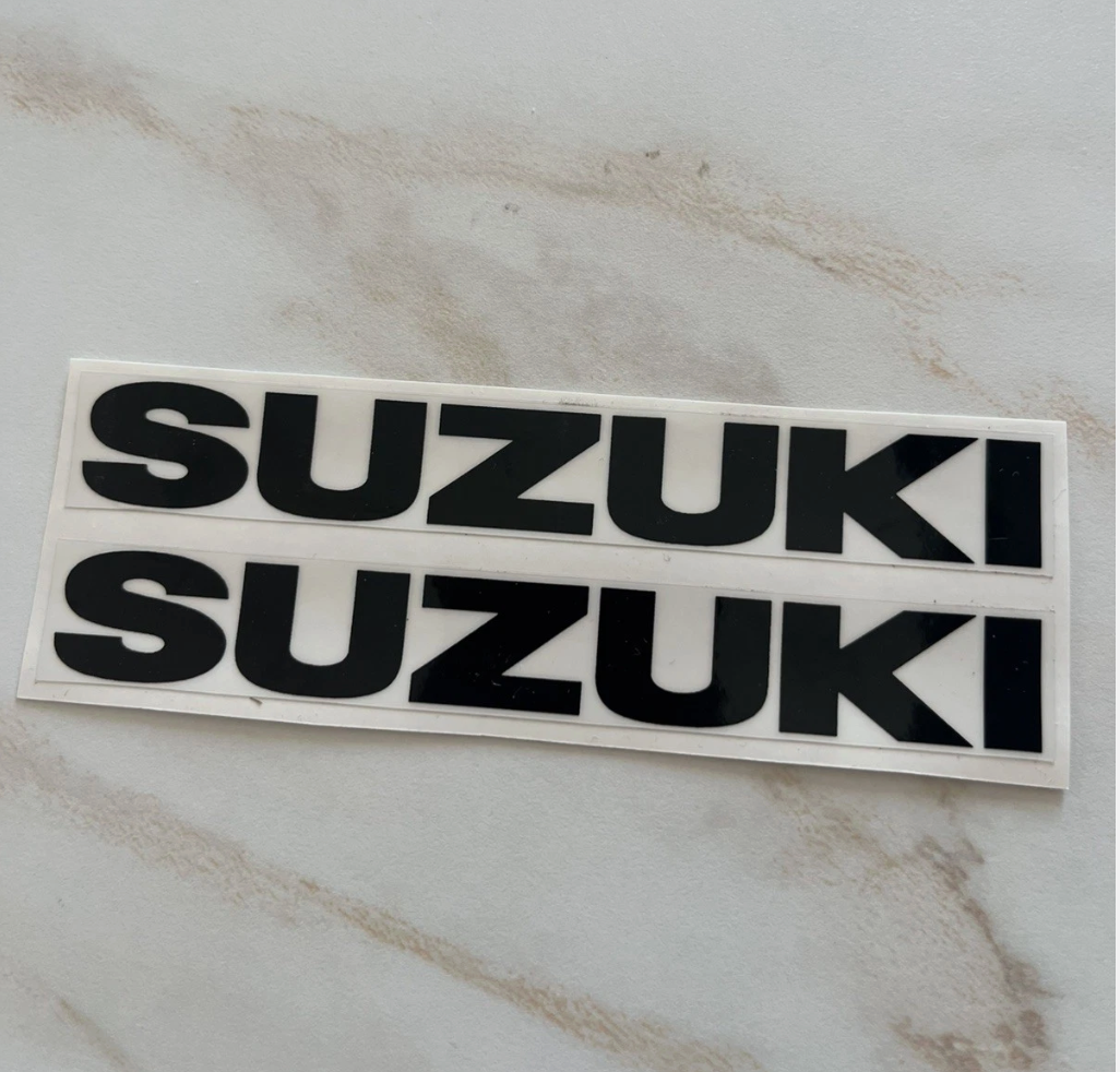 Paire d'autocollants de cadre Suzuki VanVan RV90 neuve