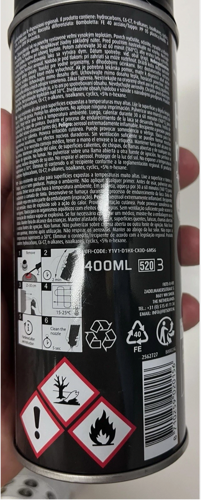 Peinture Noire Haute Température - Chappy / Bop Yamaha