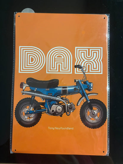 Plaque Dax Honda orange 20x30cm