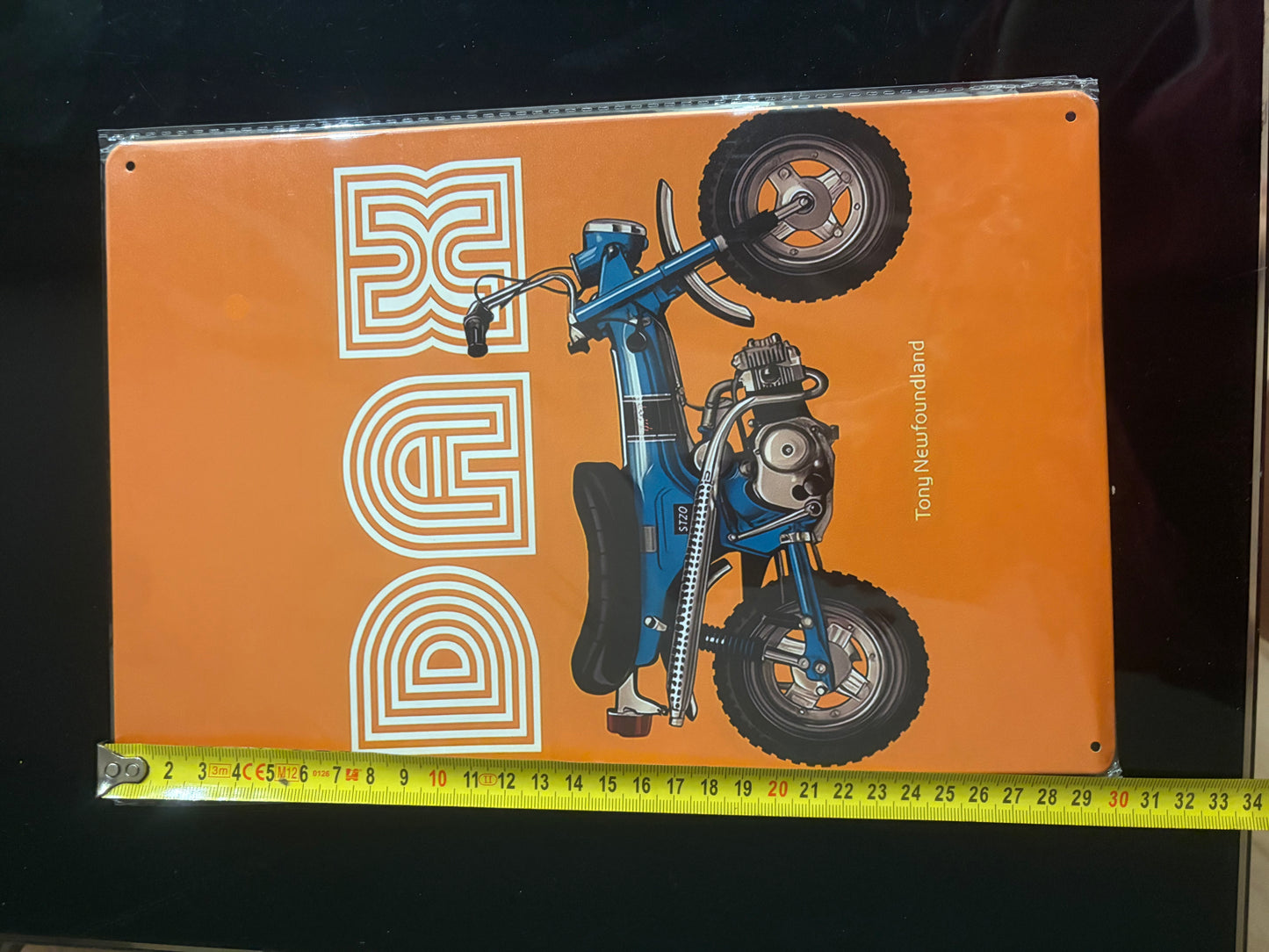 Plaque Dax Honda orange 20x30cm