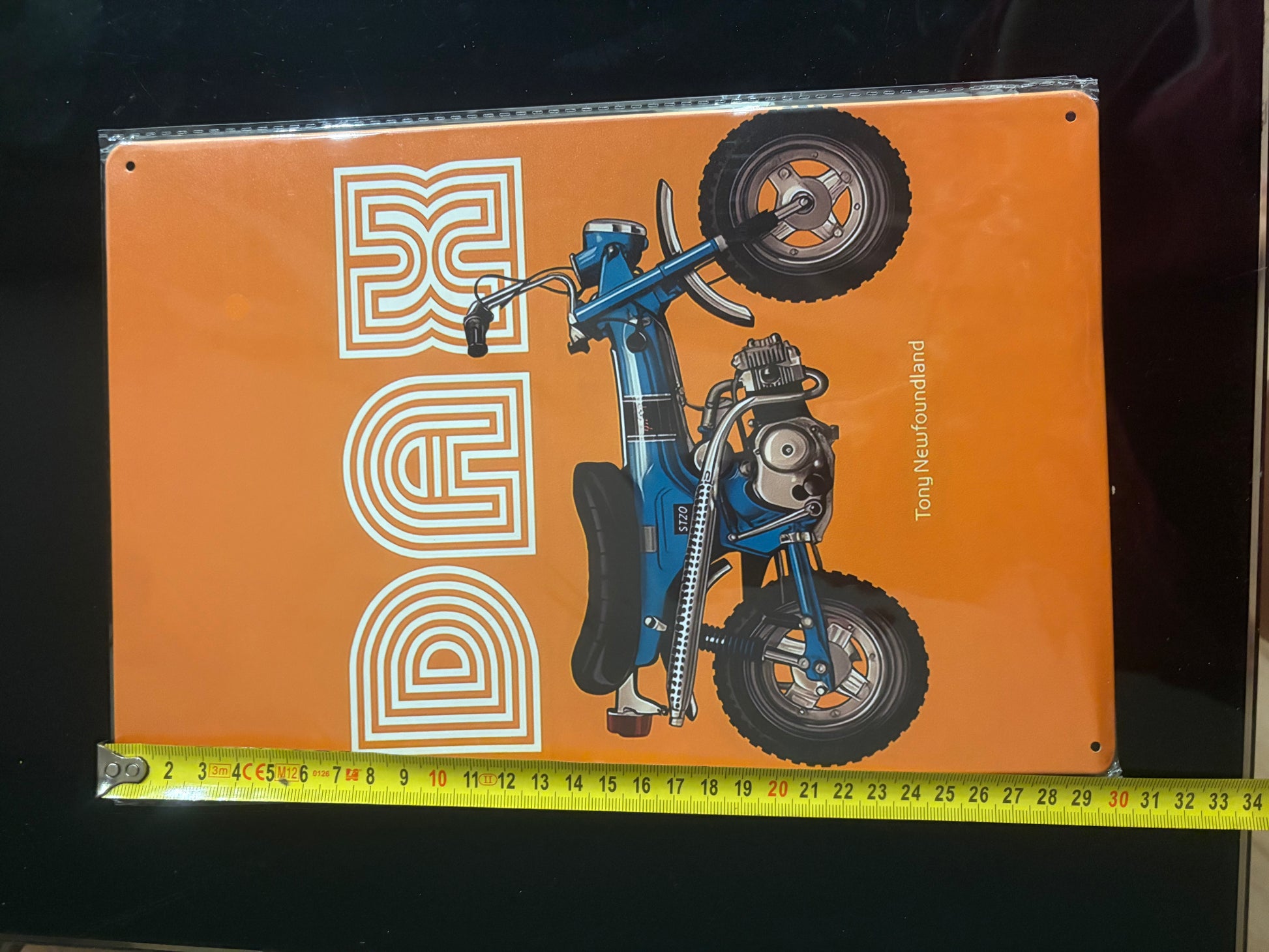 Plaque Dax Honda orange 20x30cm