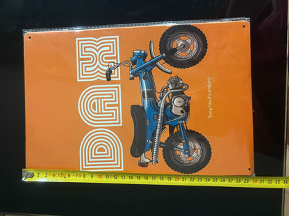 Plaque Dax Honda orange 20x30cm