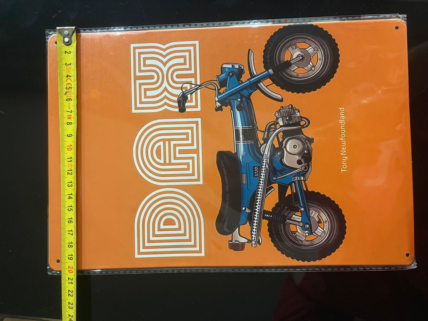 Plaque Dax Honda orange 20x30cm