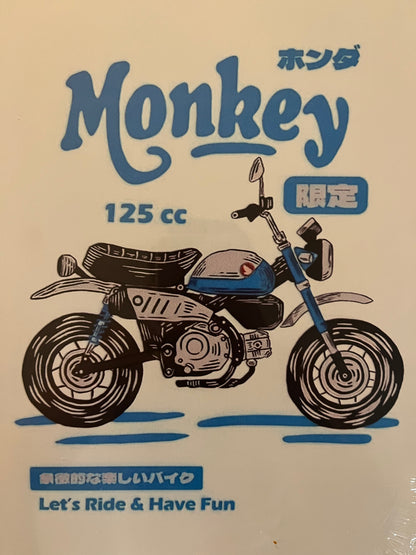 Plaque Décorative en Métal - Honda Monkey